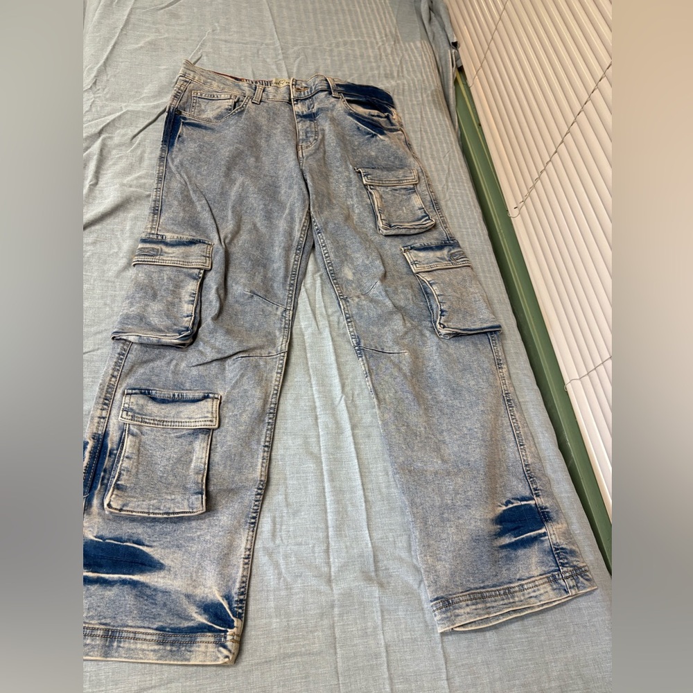 Women's Blue Cargo jeans